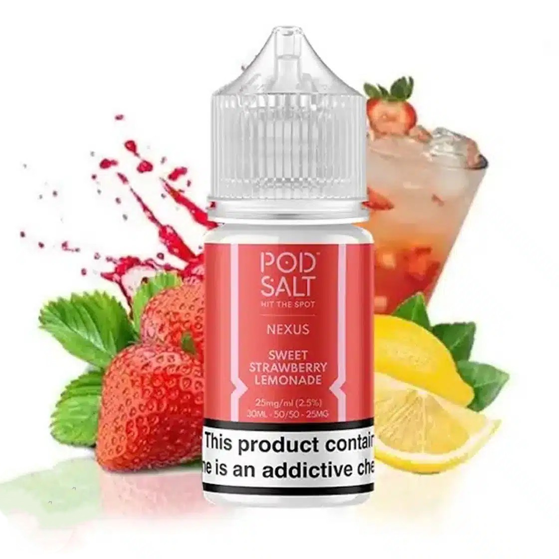 1-142 سالت پاد سالت لیموناد توت فرنگی یخ | POD SALT SWEED STRAWBERRY LEMONADE ICE(25% nik) - Image 1