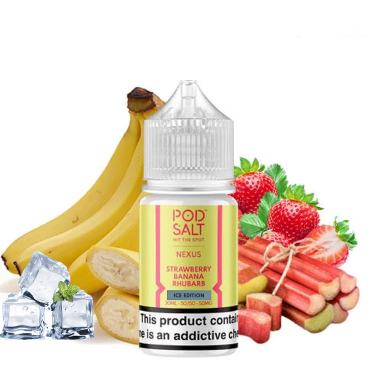 1727439991_69667 پاد سالت طعم توت فرنگی موز ریواس یخ | Pod Salt Strawberry Banana Rhubarb Icd Edition(25% nik) - Image 1