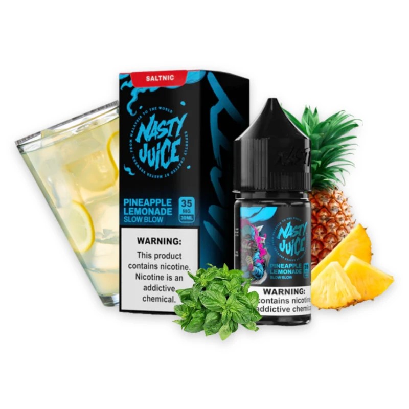 NASTY-Slow-Blow-Pineapple-Lemonade-Salt سالت آناناس لیموناد نستی NASTY Slow Blow Pineapple Lemonade Salt - Image 1
