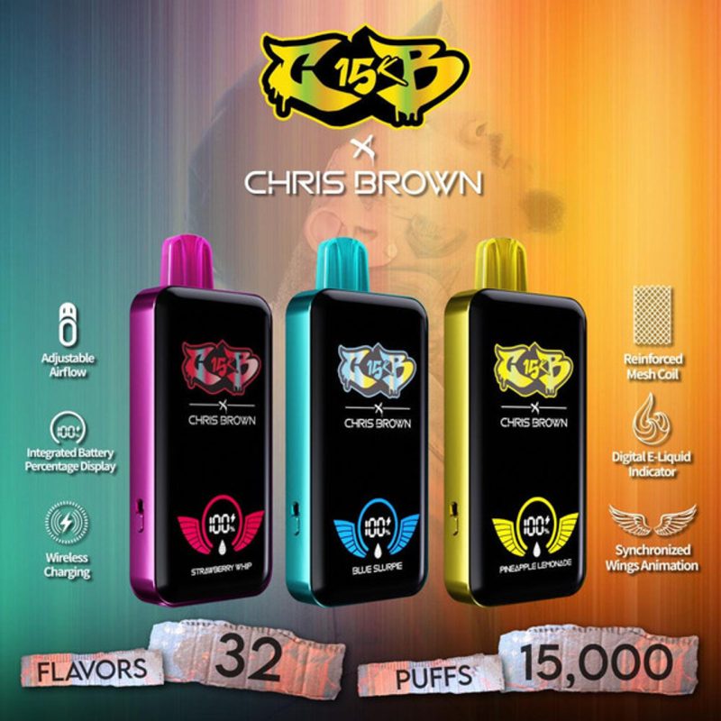 پاد 15000 پاف کریس براون/ یکبار مصرف جدید chris Brown - Image 2