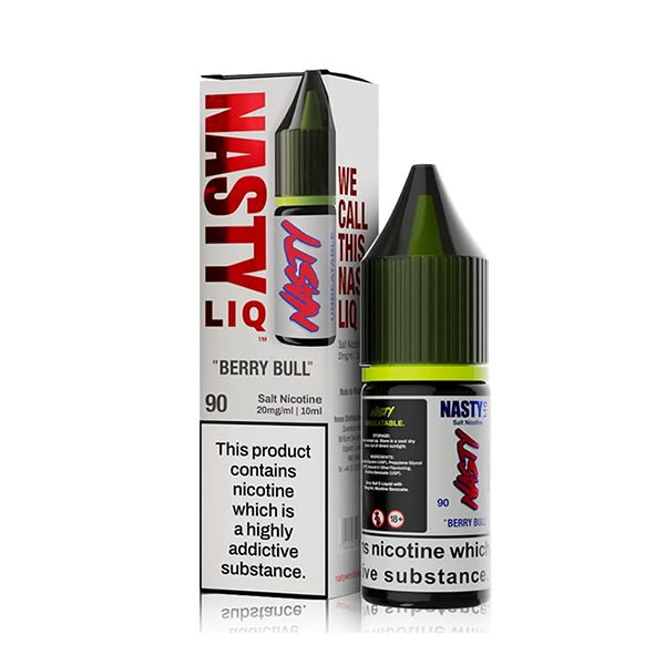 liq-90 سالت نوشابه تمشک نستی ۱۰ میل Nasty Berry Bull Liq 90 10ML - Image 1