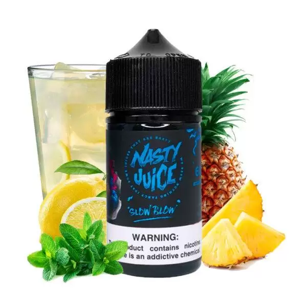 nasty-slow-blow-low-mint جویس نستی با طعم آناناس لیمو Nasty Slow Blow - Image 1
