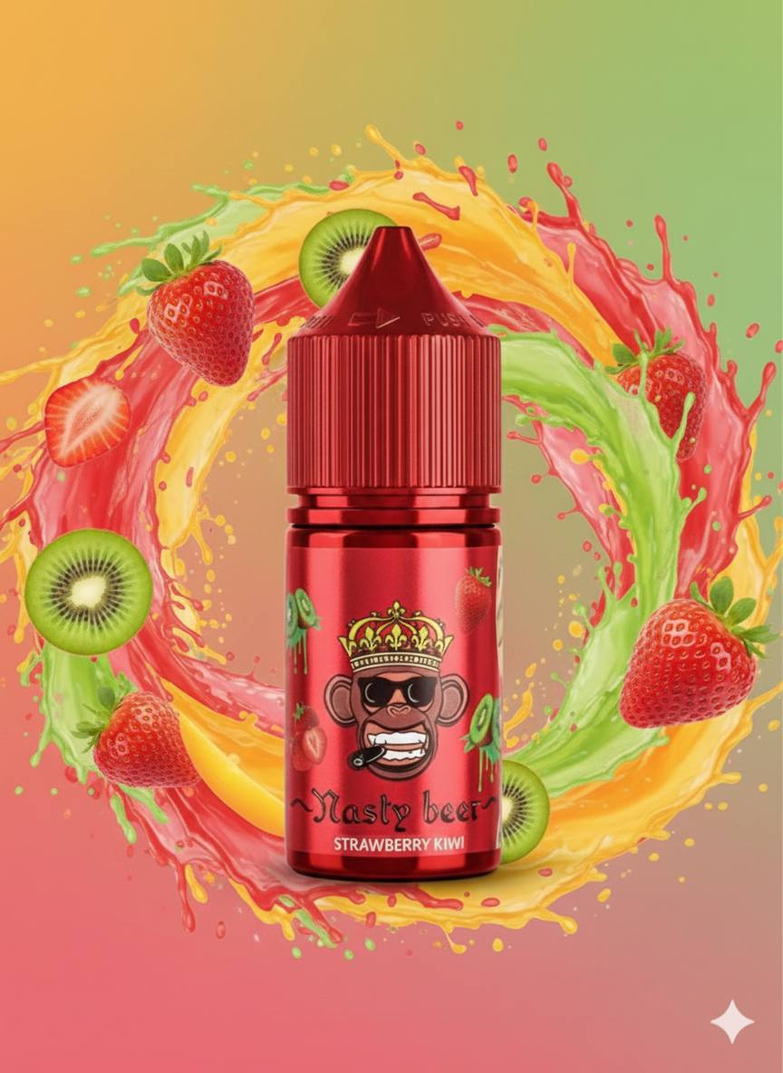 5904335677355133876 🍓 سالت نستی بیر طعم توتفرنگی کیوی (Nasty Bear Strawberry Kiwi Salt Nic) (35%nik) - Image 1