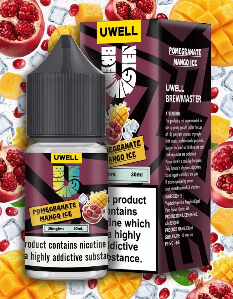 unnamed (3) سالت نیکوتین یوول انار انبه یخ | Uwell Pomegranate Mango Ice - Image 1