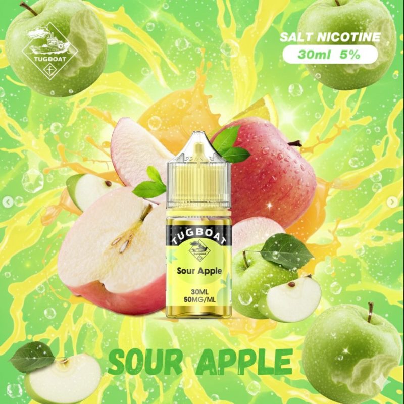 سالت تاگ بات سیب ترش | Tugboat Sour Apple Salt - Image 2