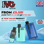 پاد یکبارمصرف 3000 پاف طعم توت فرنگی یخ | IVG SAVR 3K Strawberry Ice - Image 2